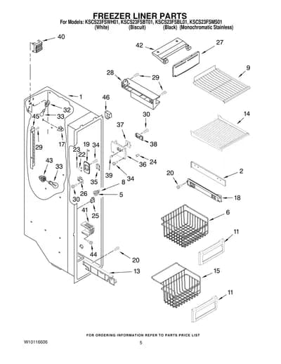 FREEZER LINER PARTS