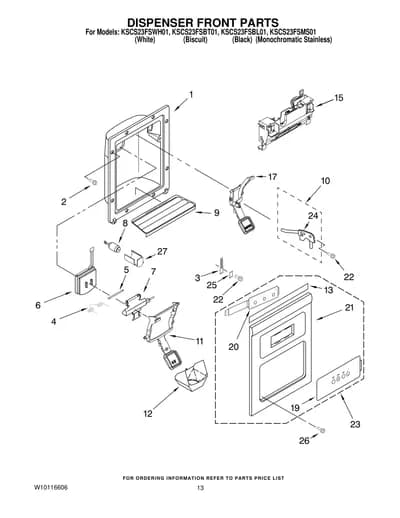 DISPENSER FRONT PARTS