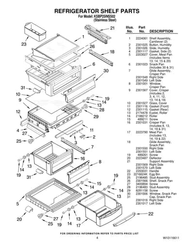 REFRIGERATOR SHELF PARTS
