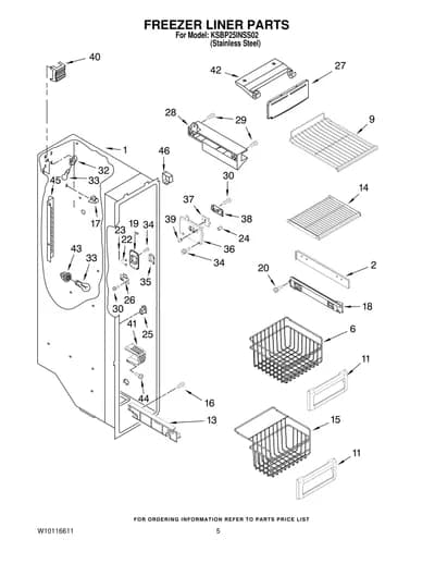 FREEZER LINER PARTS
