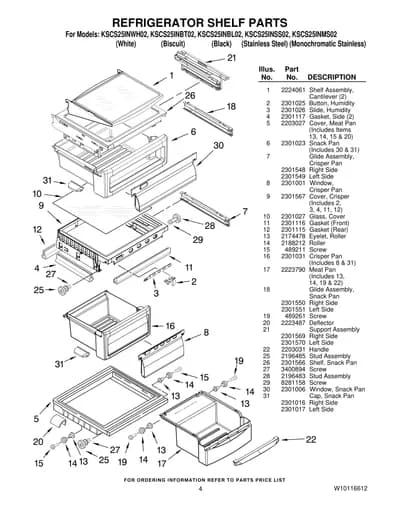REFRIGERATOR SHELF PARTS