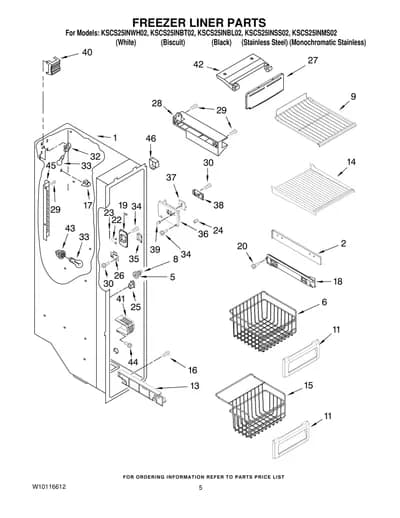 FREEZER LINER PARTS