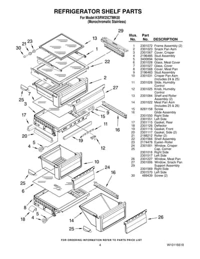 REFRIGERATOR SHELF PARTS
