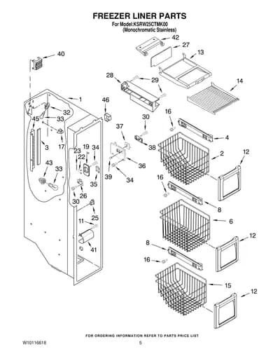 FREEZER LINER PARTS