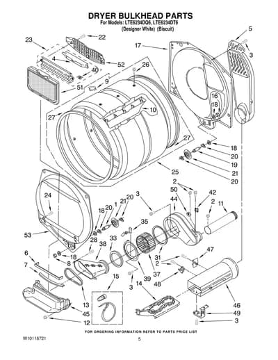 DRYER BULKHEAD PARTS