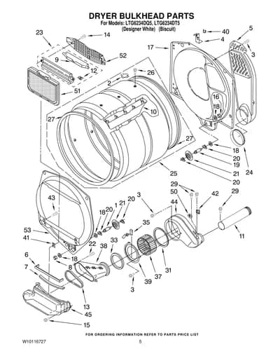 DRYER BULKHEAD PARTS