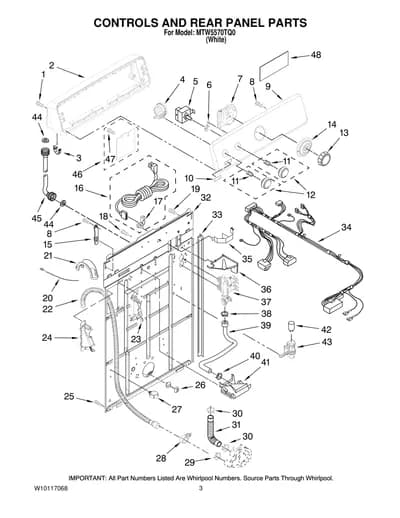 CONTROLS AND REAR PANEL PARTS