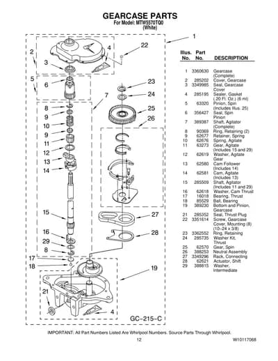 GEARCASE PARTS