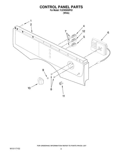 CONTROL PANEL PARTS