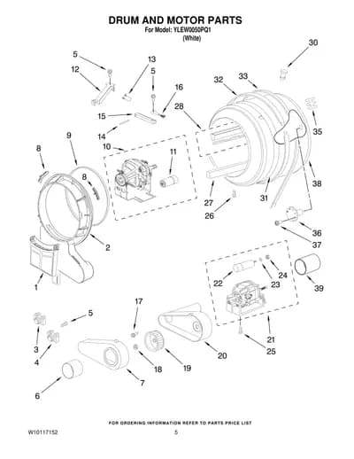 DRUM AND MOTOR PARTS