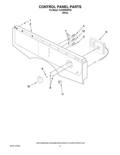 CONTROL PANEL PARTS