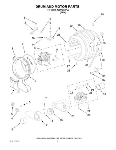 DRUM AND MOTOR PARTS