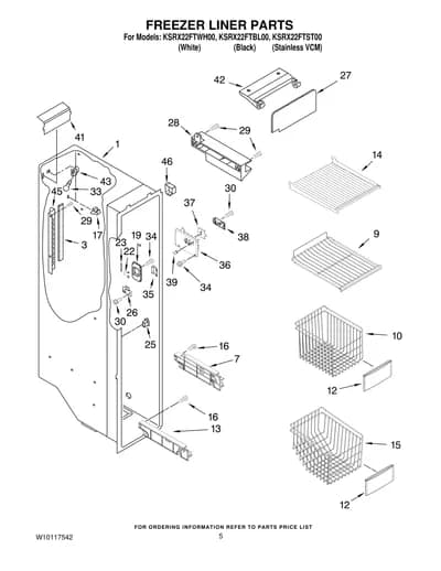 FREEZER LINER PARTS