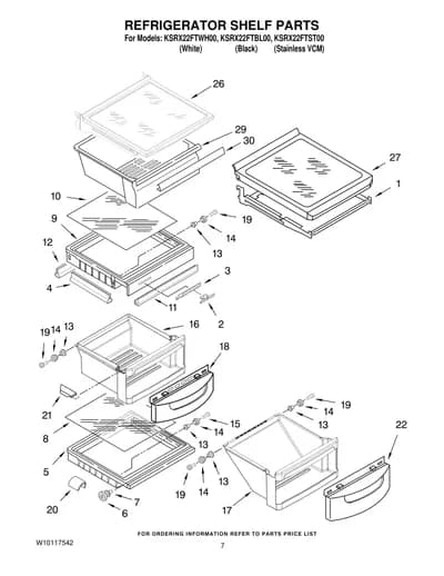 REFRIGERATOR SHELF PARTS