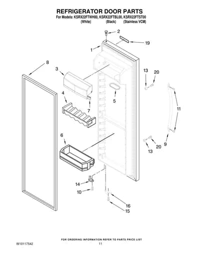 REFRIGERATOR DOOR PARTS