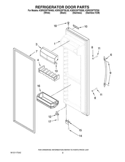 REFRIGERATOR DOOR PARTS
