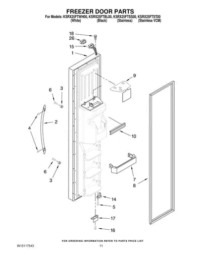 FREEZER DOOR PARTS