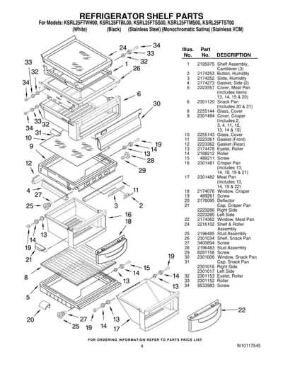REFRIGERATOR SHELF PARTS