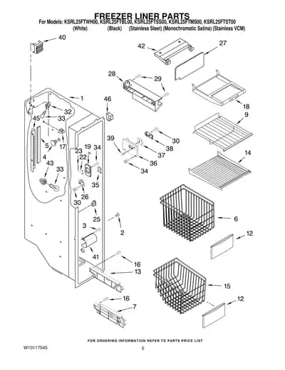FREEZER LINER PARTS