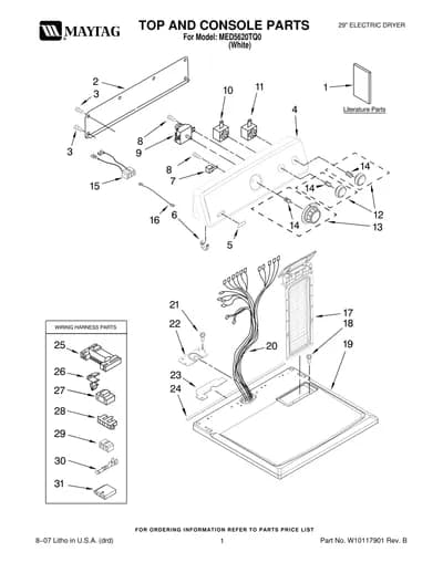TOP AND CONSOLE PARTS