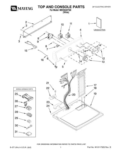 TOP AND CONSOLE PARTS