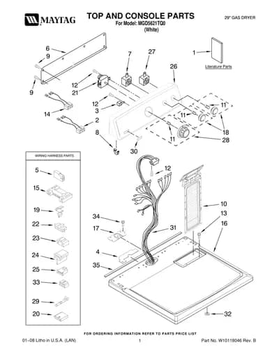 TOP AND CONSOLE PARTS