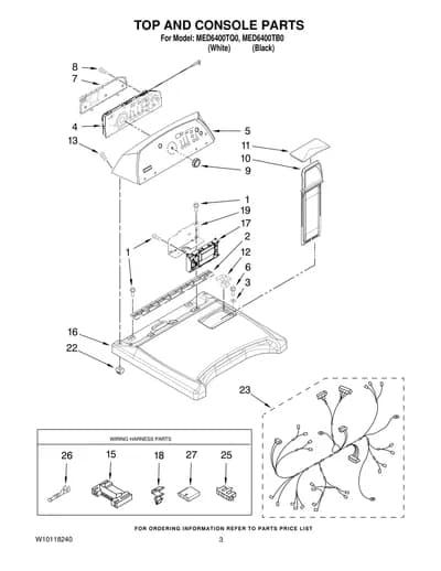 TOP AND CONSOLE PARTS