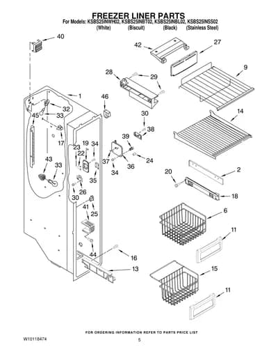 FREEZER LINER PARTS