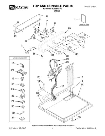 TOP AND CONSOLE PARTS
