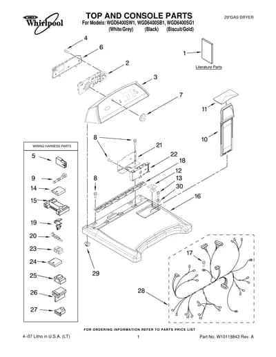 TOP AND CONSOLE PARTS