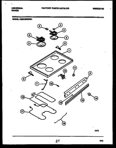 COOKTOP AND BROILER PARTS