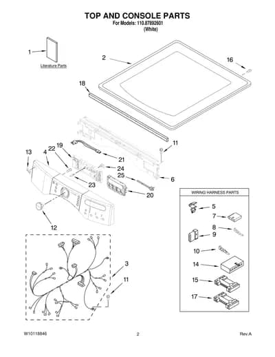 TOP AND CONSOLE PARTS
