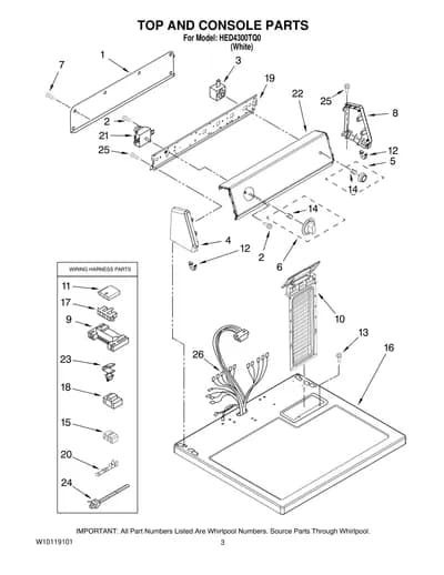 TOP AND CONSOLE PARTS