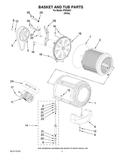 BASKET AND TUB PARTS
