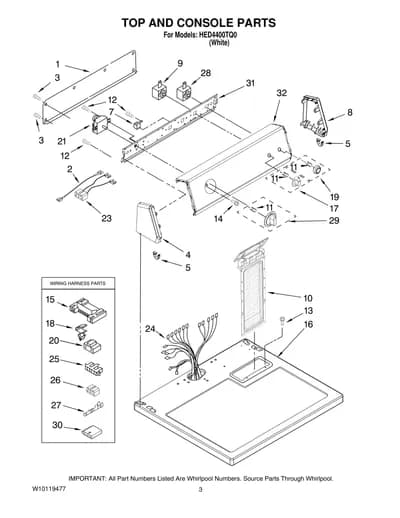 TOP AND CONSOLE PARTS