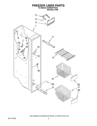 FREEZER LINER PARTS