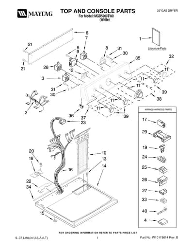 TOP AND CONSOLE PARTS