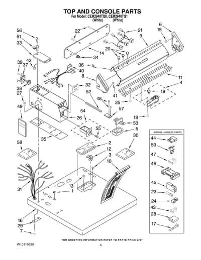 TOP AND CONSOLE PARTS