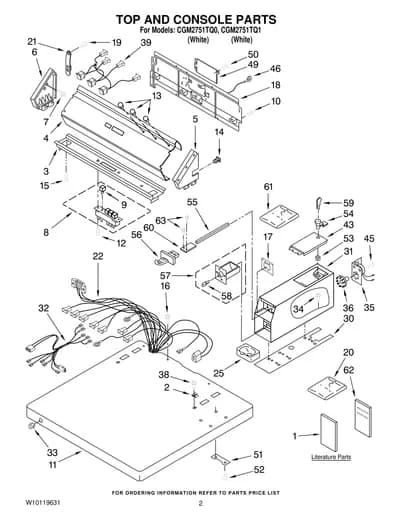 TOP AND CONSOLE PARTS