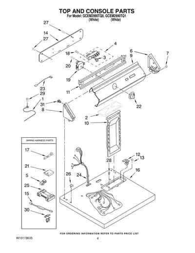 TOP AND CONSOLE PARTS