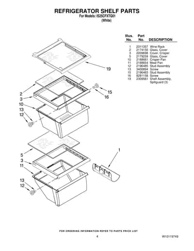 REFRIGERATOR SHELF PARTS