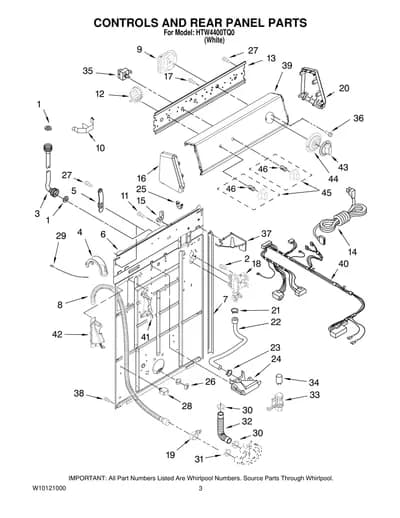 CONTROLS AND REAR PANEL PARTS