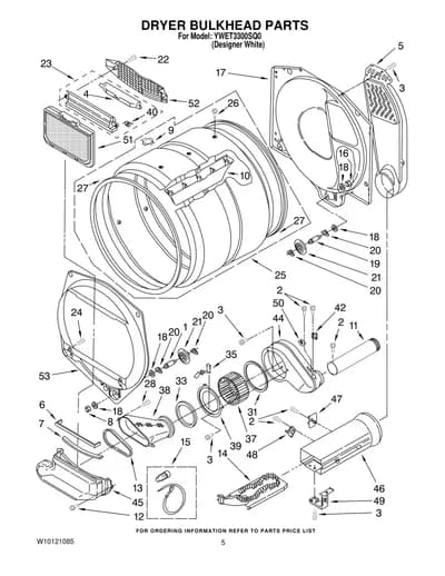 DRYER BULKHEAD PARTS