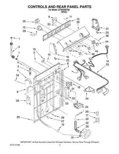 CONTROLS AND REAR PANEL PARTS