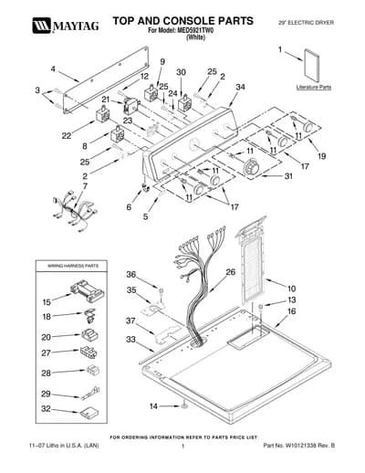 TOP AND CONSOLE PARTS