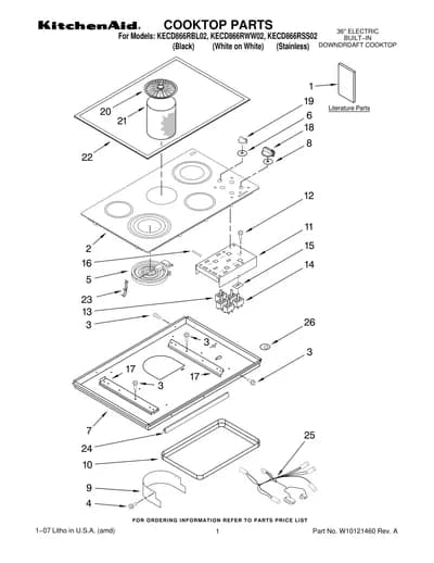 COOKTOP PARTS