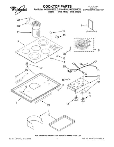 COOKTOP PARTS