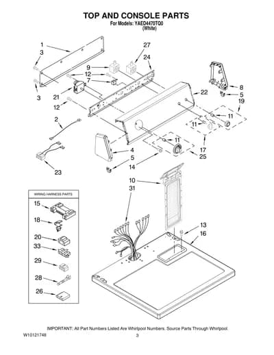 TOP AND CONSOLE PARTS