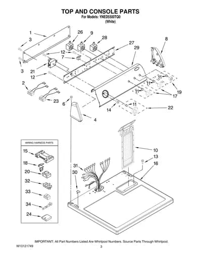 TOP AND CONSOLE PARTS