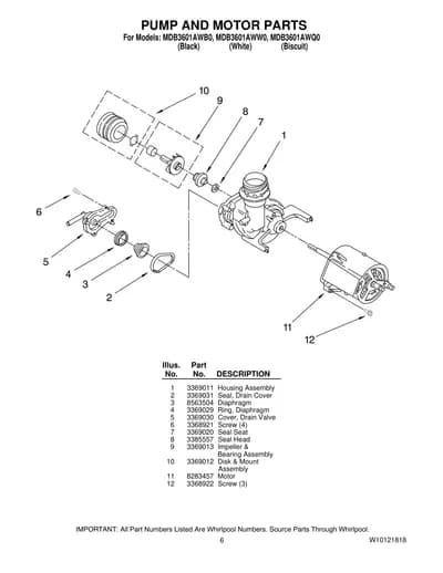 PUMP AND MOTOR PARTS